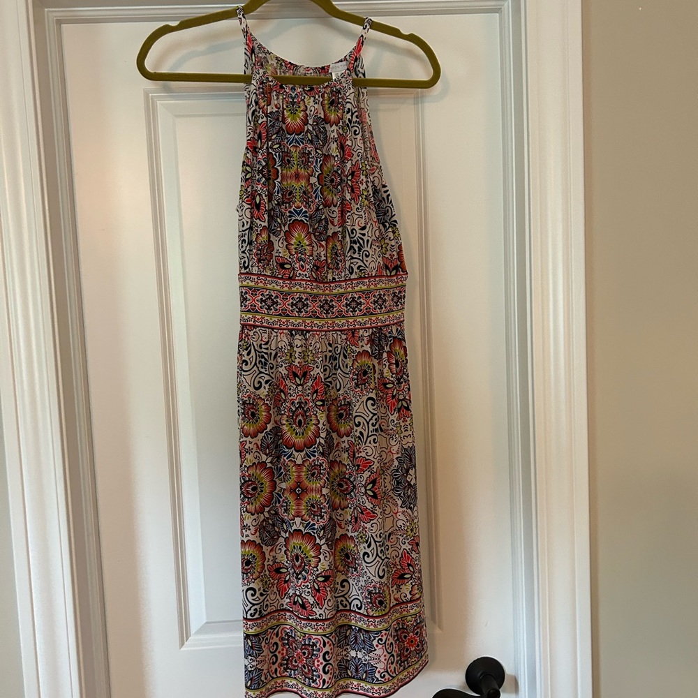 Orange and black summer dress